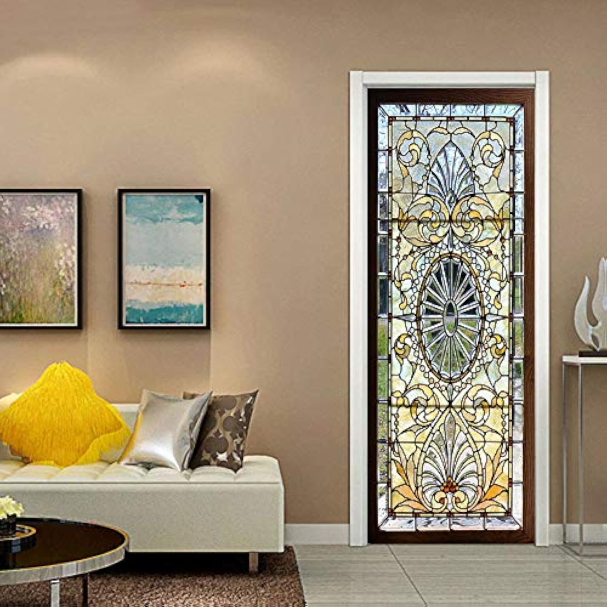 3D Door Sticker Wallpaper, Removable Decorative Mural